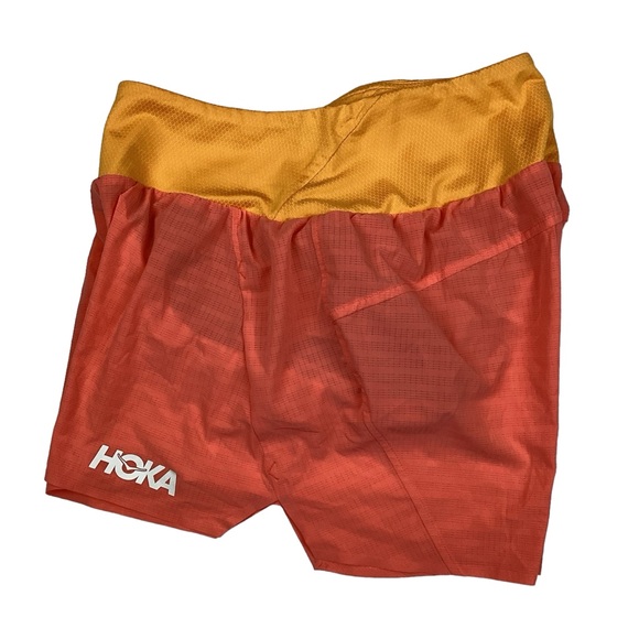HOKA One One Lightweight Ironman Glide 4” Running Shorts Peach / Orange Small - Picture 9 of 11